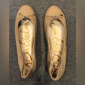 Sam Edelman Felicia Classic Nude Leather Ballet Flats, Women’s Size 9 Medium